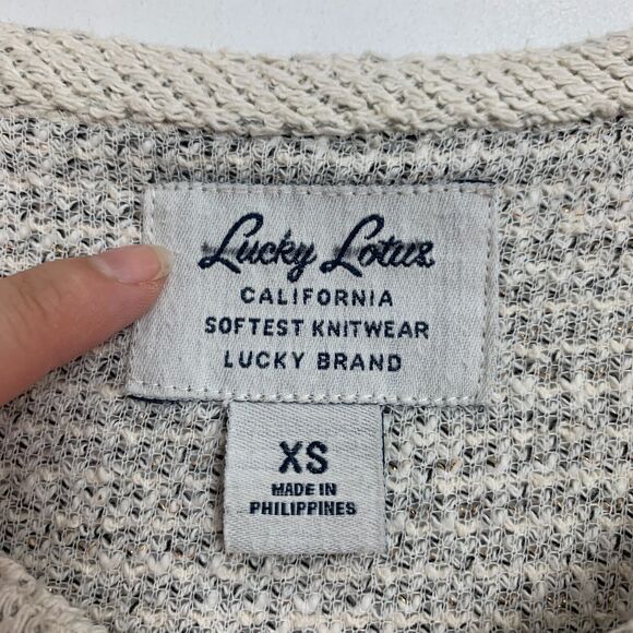 Lucky Lotus Lucky Brand Jacket Womens XS Extra Small Tweed Metallic Zip Up Panel - Picture 9 of 15